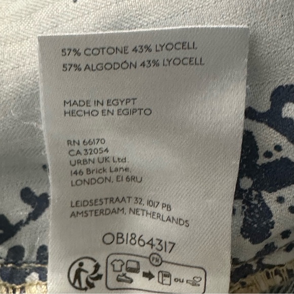 We The Free Sheer Luck Cropped Wide Leg Jeans High Rise Sz.25 Grunge Hippie - Picture 14 of 14